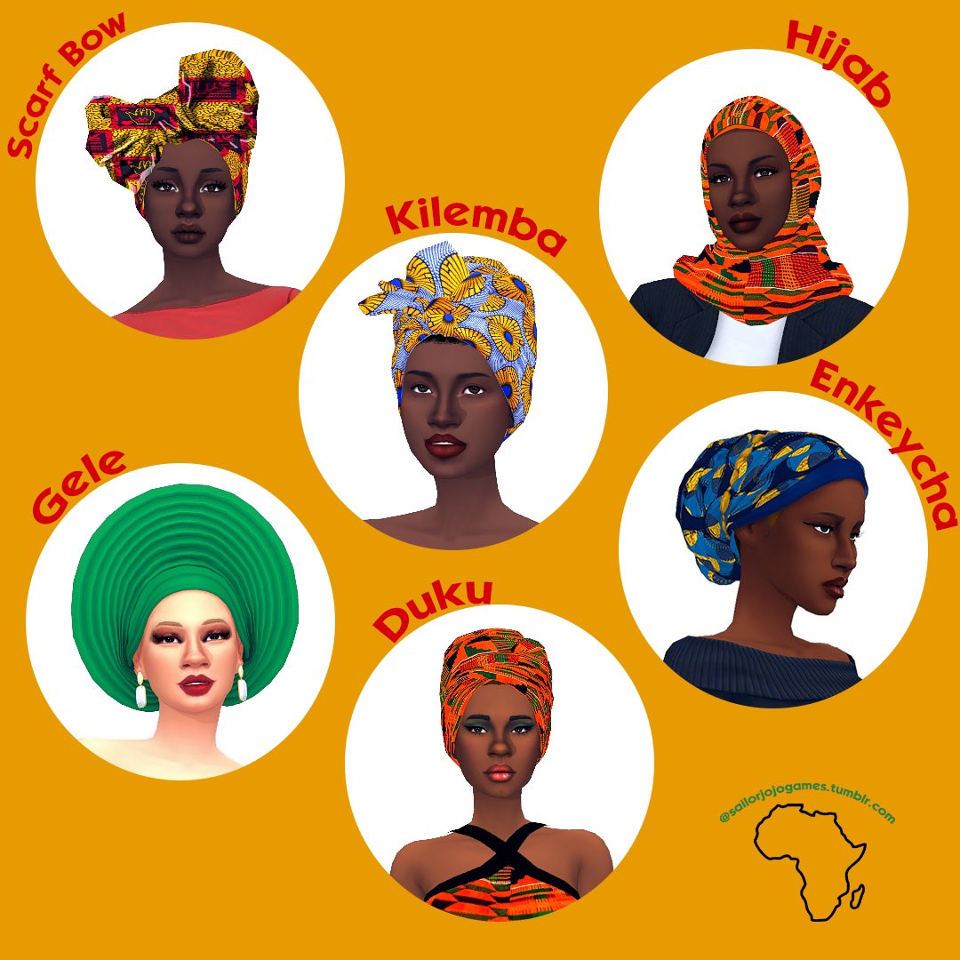 SailorJojoGames's tweet image. African Head Gear Fashion Part 2
Which one is your favourite? 
CC link 🔗 in reply 
#TheSims4cc #TheSims4