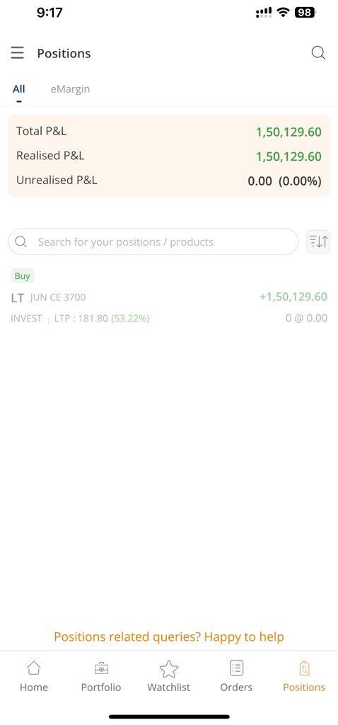 MadaanAnant's tweet photo. I had carried the non controversial Larsen 3700 CE  …. 10 lots  …. I had No positions in Nifty &amp; Banknifty as premiums were high…. Booked profit at open. #Nifty #Banknifty #Sensex https://t.co/tuOw1GKRGR