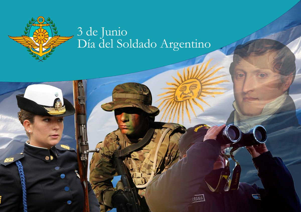 EMCFFAA_Arg's tweet photo. #HOYUn 3 de junio de 1770 nacía Manuel Belgrano, creador de nuestra Bandera Nacional. Un militar de pura cepa, es por ello que hoy se rinde homenaje en el Día del Soldado Argentino.
#SoldadoArgentino
#EstadoMayorConjunto
#FuerzasArmadas https://t.co/5KaBf3Jzo8
