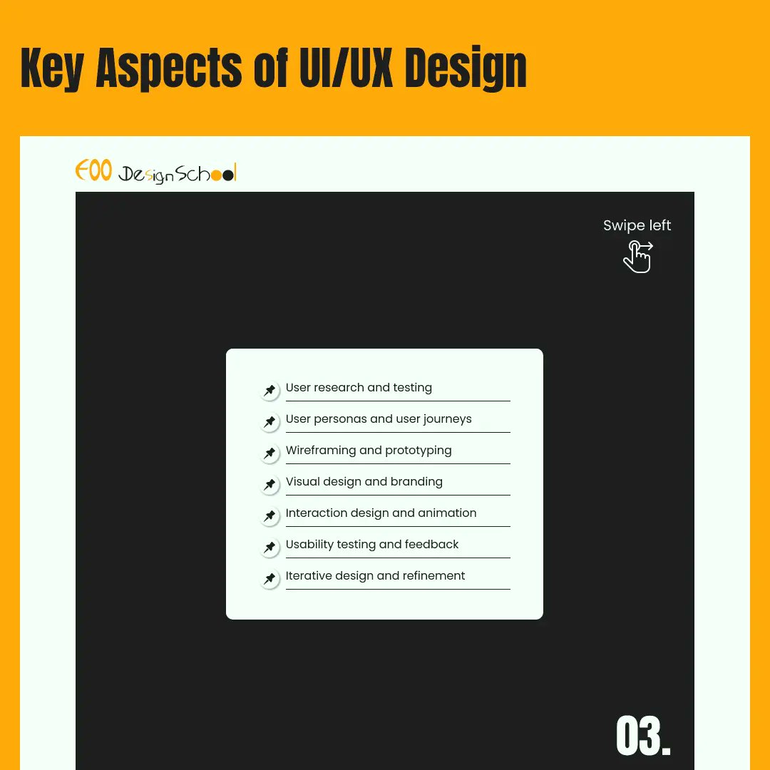 yestalab's tweet photo. Swipe 👉 through to learn why UI/UX design is essential in today's digital landscape and how you can get started on this exciting career path.

#eoodesignschool #uiuxdesign #designeducation #digitaldesign #learndesigning https://t.co/Q4FqZ2n7h7