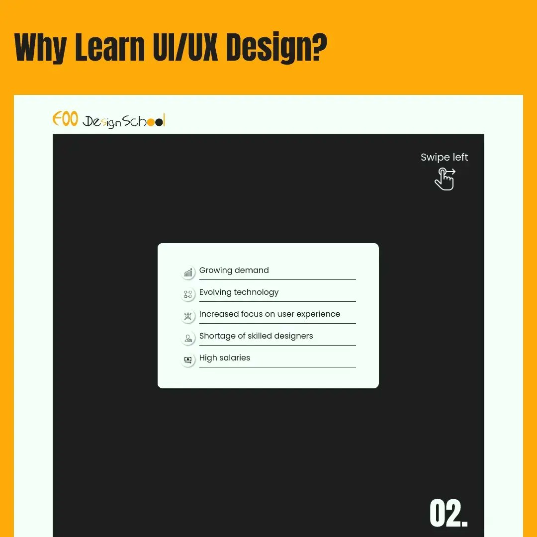 yestalab's tweet photo. Swipe 👉 through to learn why UI/UX design is essential in today's digital landscape and how you can get started on this exciting career path.

#eoodesignschool #uiuxdesign #designeducation #digitaldesign #learndesigning https://t.co/Q4FqZ2n7h7