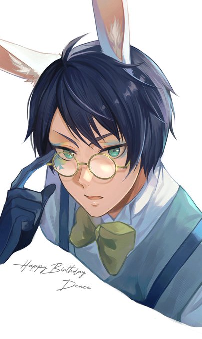 「blue hair rabbit ears」 illustration images(Latest)