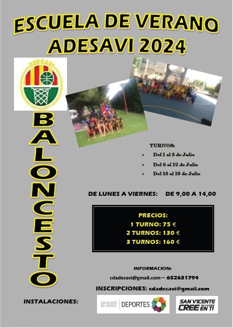 CDADESAVI's tweet photo. ☀️ 🏀 
¡Llena tu verano de baloncesto!
Tienes la posibilidad de seguir disfrutando de esta pasión por partida doble.
Por las mañanas en la escuela de verano de Adesavi, juegos, agua y 🏀, y por las tardes en el @tech.camplauraaliaga , donde entrenarás junto a Laura. https://t.co/Ob3bHprnaE