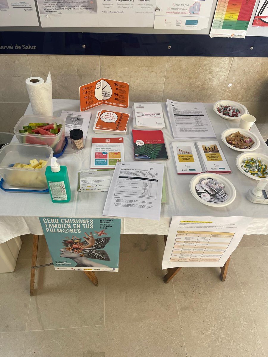 asmen_ibsalut's tweet image. Coincidint amb la Setmana sense Fum, el centre de salut Canal Salat va posar una taula informativa i de conscienciació sobre els beneficis de deixar de fumar, es van fer cooximetries i es van oferir recursos a nivell individual i grupal per aconseguir la deshabituació tabàquica.