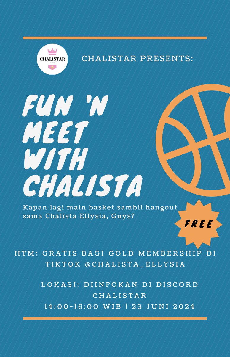 Kapan lagi main basket sambil hangout sama <a href="/EllysiaChalista/">Chalista Ellysia Sugianto</a>, Guys? 🏀

bit.ly/chalista_tiktok