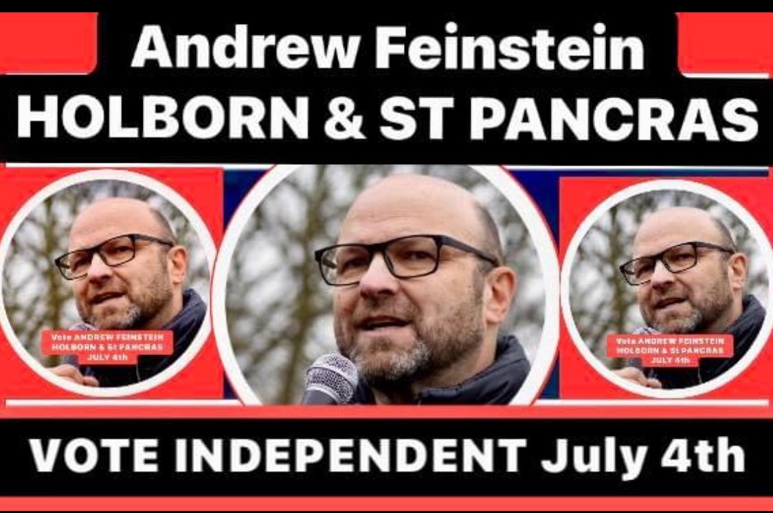 Voters of Holborn & St Pancras you now have the chance of a lifetime to make your vote really count. Every single vote for Andrew Feinstein sends a stronger message that Starmer & his mob are unfit for office. Andrew is the best candidate & will be the BEST MP for HSP. #AF4HSP