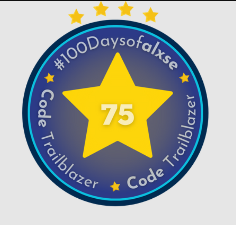 ndiritu_jack's tweet photo. I am thrilled to share with you that I have earned milestones badge for reaching 75 days in the #100daysofALXSE challenge๐ฅ๐ท #do_hard_things
@alx_africa
@facesofalxse
๐ท https://t.co/SrNZllXS0H