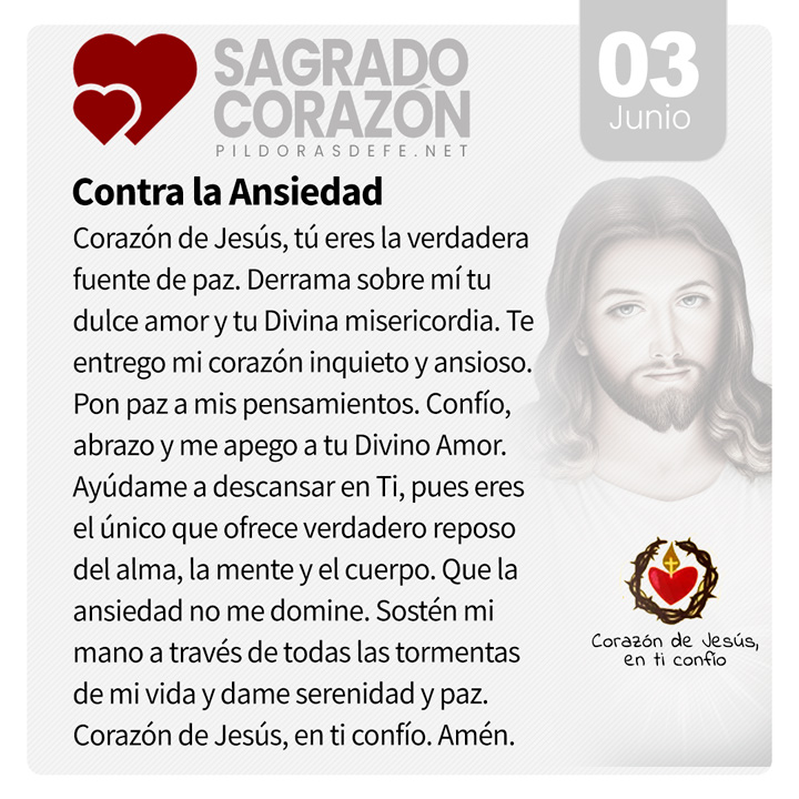 Pildorasdefe's tweet photo. (Día 3) Sagrado Corazón de Jesús ❤️
El Corazón de Cristo es un corazón radiante de fe y paz capaz de calmar las más temibles tempestades de la vida.

❤️‍🔥 Sagrado Corazón de Jesús, en vos confío.

Junio, mes del Sagrado Corazón de Jesús.