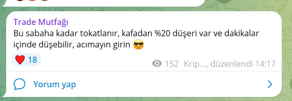 kriptokrat5's tweet photo. 10 dakikada deli gibi kâr gördük 🤑

Bakın bu bir tecrübedir. 
Bir coinin dakikalar içinde düşeceğini hiç bir teknik analiz size söylemez. Ancak tecrübe ile bilebilirsiniz.

"Ayinesi iştir kişinin lafa bakılmaz"