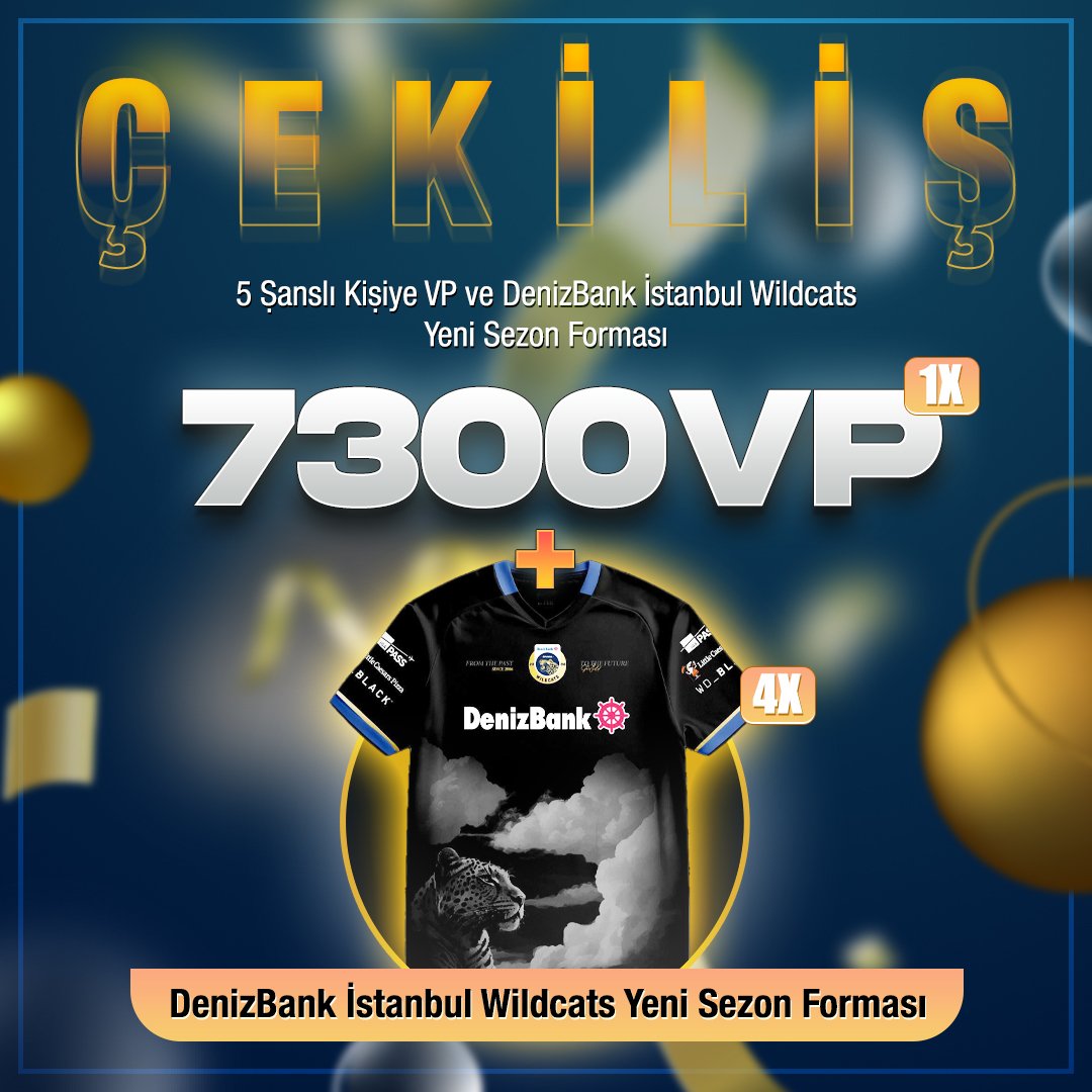 🎁 Çekiliş Zamanı🎁 
• 1x - Valorant Points 7300 VP 
• 4x - DenizBank İstanbul Wildcats Yeni Sezon Forması 
• Çekiliş Şartları 👇 
• Twitter ve Instagram Takip ✅
• Retweet ✅
• twitch.tv/deminatiX takip ✅
09.06.2024 tarihinde açıklanacaktır.