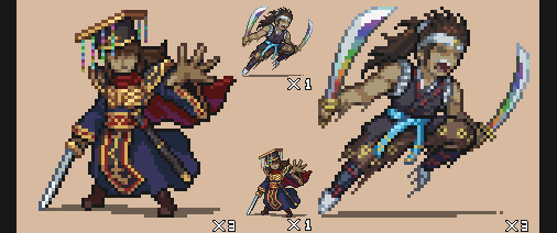 kozimoko's tweet photo. hitoshiさん依頼の始皇帝と武蔵
#ドット絵 #pixelart #マイクリ https://t.co/ab9eEsXPbT