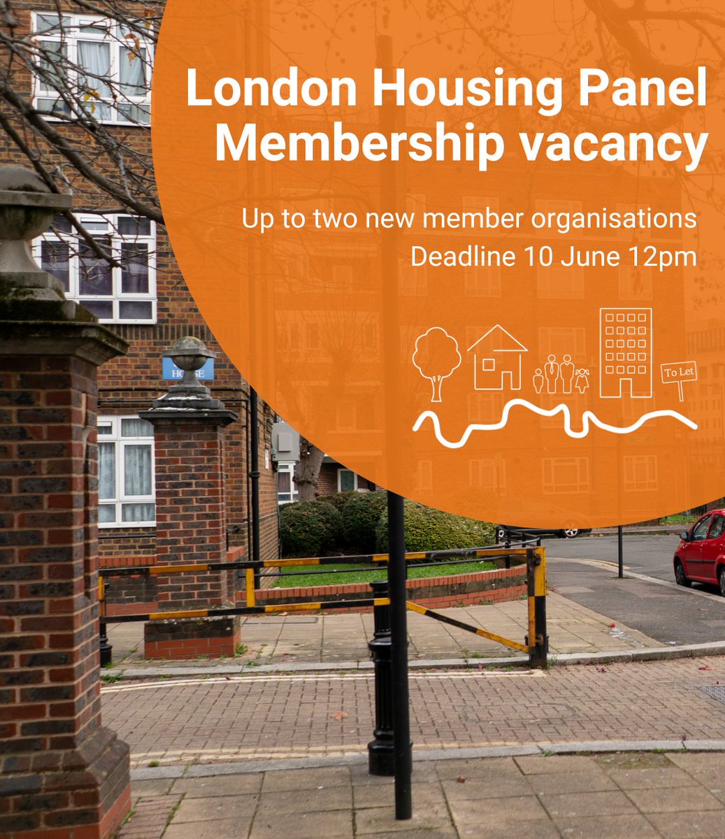 *One week left to apply*

Does your organisation work to tackle London’s housing crisis? Can your group help bring the perspectives of people affected, to work with others and influence the Mayor’s housing policy? 

We’re keen to hear from you. 🧵