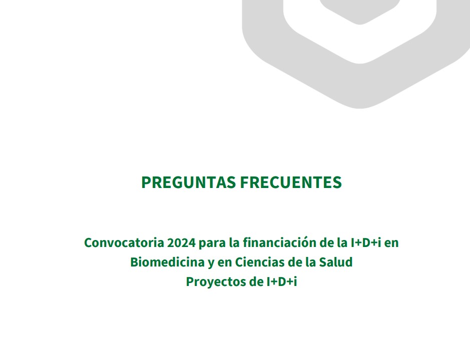 📣 ¿Te vas a presentar a las ayudas para la financiación de Proyectos de I+D+i de <a href="/saludand/">Consejería de Sanidad, Presidencia y Emergencias</a>? Se ha publicado una actualización del documento de preguntas frecuentes ¡Échale un vistazo!

👩‍💻 Consulta toda la información y documentación aquí: acortar.link/OH4ZXe