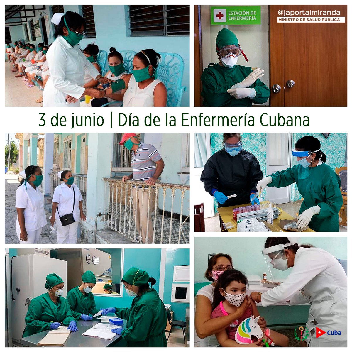 Felicidades a Enfermeras y Enfermeros Cubanos en su Día. "Solo el Amor ♥️ engendra la Maravilla"#TrinidadDeCuba