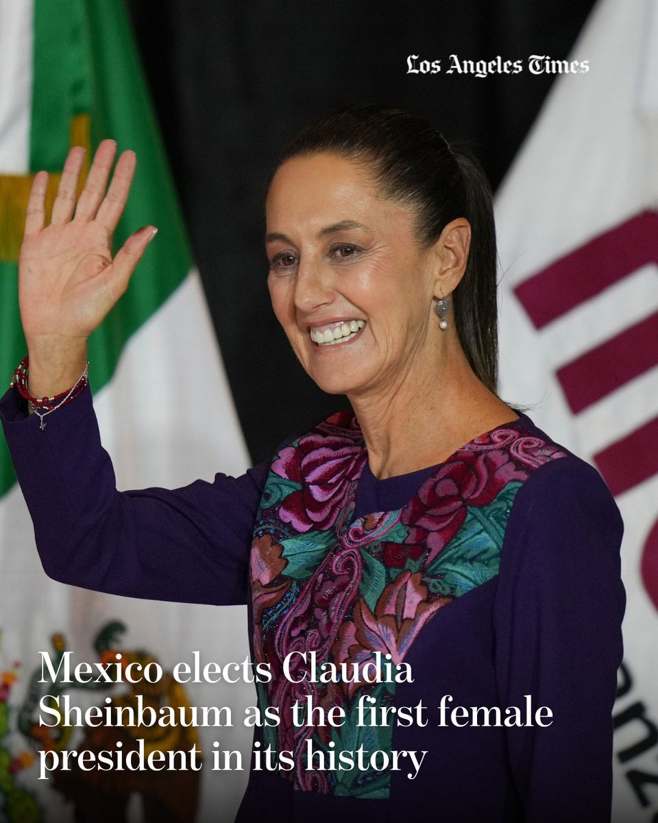 Claudia Sheinbaum, a U.S.-educated scientist-turned-politician, was elected Sunday as Mexico’s first female president, shattering gender barriers in a country known for a culture of machismo and high rates of violence against women.

latimes.com/world-nation/s…