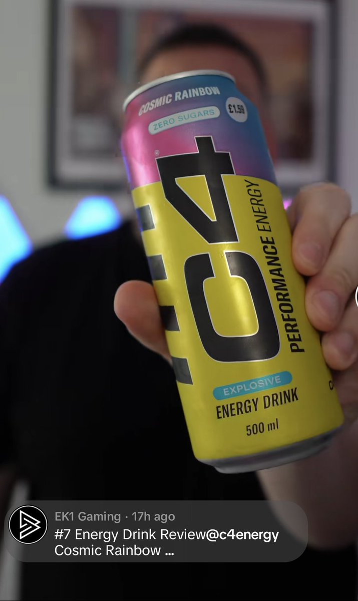 We have our new highest scoring energy drink!! I tested this and rated it 9.5/10!! So far the leader in our 50 energy drink series!! Will certainly look at more flavours of C4 however they don't have alot local to me to buy. <a href="/C4EnergyGaming/">C4 Energy® Gaming</a>