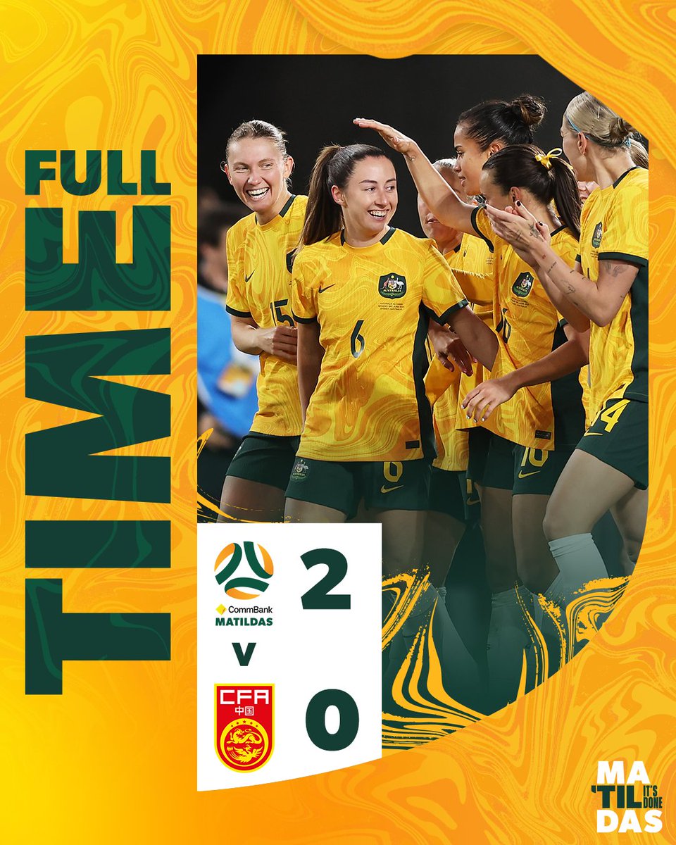 FULL TIME | The perfect send-off! 😎✅

#Matildas #TilitsDone #AUSvCHN