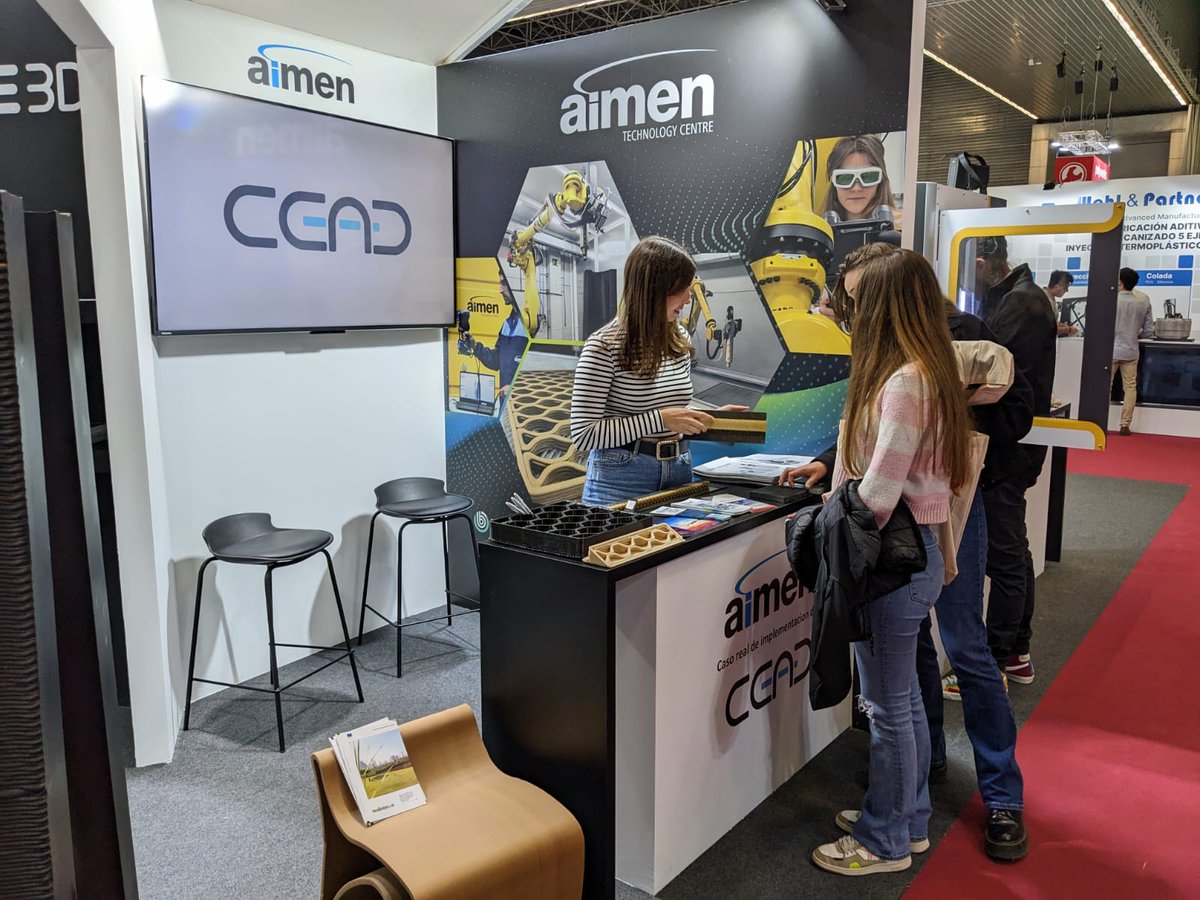 aimenct's tweet image. 🔴 Ya estamos en @BEC_Bilbao en la 8º edición de #ADDIT3D que se celebra esta semana en el marco del 32º @BEC_BIEMH ⤵

🙌 Participamos como co-expositor en esta feria internacional para mostrar nuestras capacidades en #MaterialesAvanzados, #Impresión3D y #FabricaciónAditiva.