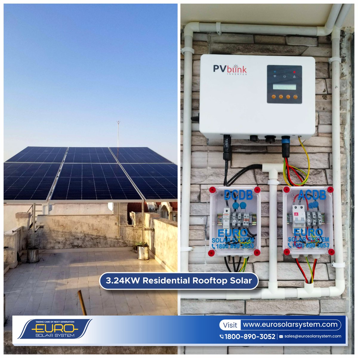 eurosolar_india's tweet image. Excited to share that Euro Solar System has installed a 3.24 KW residential rooftop solar system in Ahmedabad, powered by the efficient pvblink inverter!

Call now: 1800 890 3052
Visit us : eurosolarsystem.com
#eurosolarsystem #solarforhome #installation #ahmedabad #pvblink