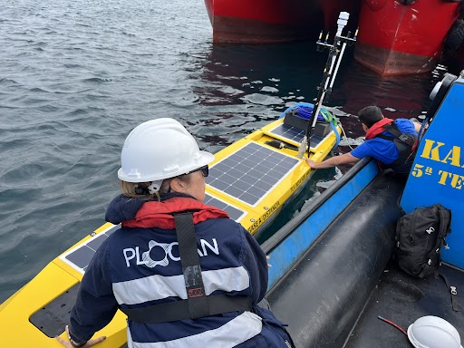 GliderPLOCAN's tweet photo. Iniciamos misión científica con #USV @AutoNautUSV de la flota #VIMAS @plocan en el marco del proyecto #EU #PureWind @jpioceans @NTNU cuya finalidad es la medida del impacto acústico en ecosistemas marinos derivado de instalaciones off-shore @agenciaiisi @CUCIC_GobCan #ICTSNews https://t.co/u8wvx3l02q