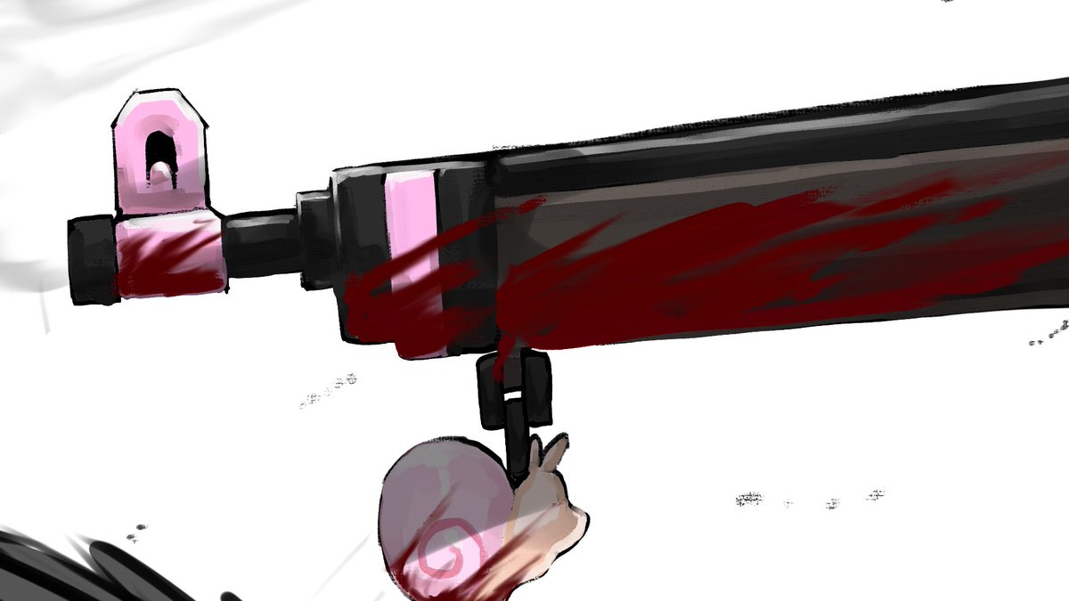 「Skeb進捗。なんか銃を描く機会が多い気がする 」|丸々。のイラスト