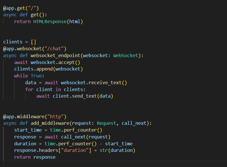 chetan_sonigra's tweet photo. #100daysofcodepython
π Day 37: Exploring Advanced Features of FastAPI
1. Use of Templates, Async Await, Middleware, Background Task, and WebSocket
2. Dependencies and Different Types
3. OCR Functionality with Pytesseract Library
#FastAPI #Python #OCR #Pytesseract #WebSocket https://t.co/pqJMwWfgFn