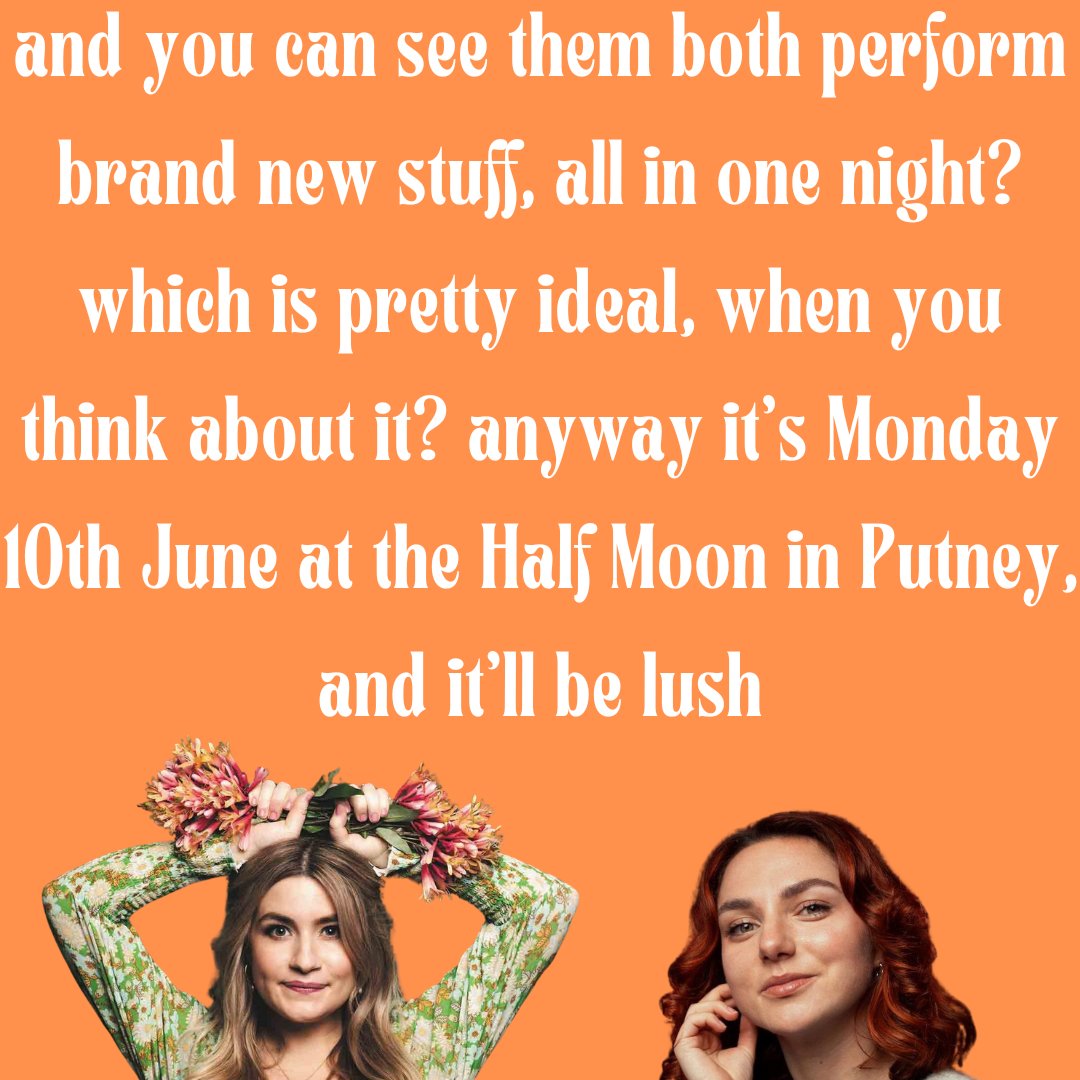 Objectively Funny (@objectivlyfunny) on Twitter photo coming up next week at the <a href="/HalfmoonPutney/">The Half Moon Putney</a>, <a href="/harrietkemsley/">Harriet Kemsley</a> and <a href="/AniaMags/">Ania Magliano</a>! together at last!
tickets.halfmoon.co.uk/events/2024-06… coming up next week at the <a href="/HalfmoonPutney/">The Half Moon Putney</a>, <a href="/harrietkemsley/">Harriet Kemsley</a> and <a href="/AniaMags/">Ania Magliano</a>! together at last!
tickets.halfmoon.co.uk/events/2024-06…