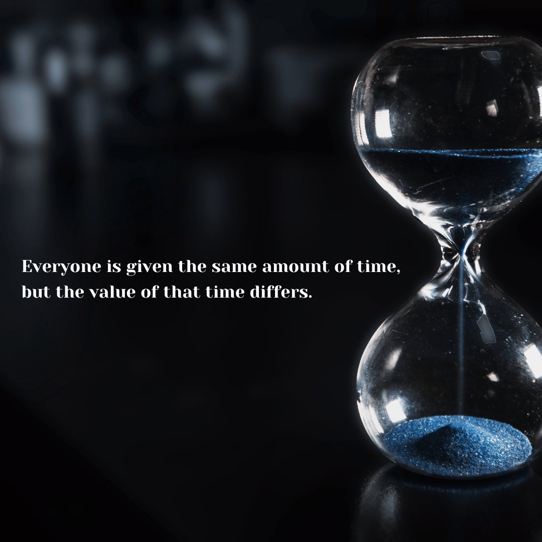 Everyone is given the same amount of time, but the value of that time  differs. Depending on how you use it, your time can shine. Cherish your time  and fill it with, image size:1080x1080