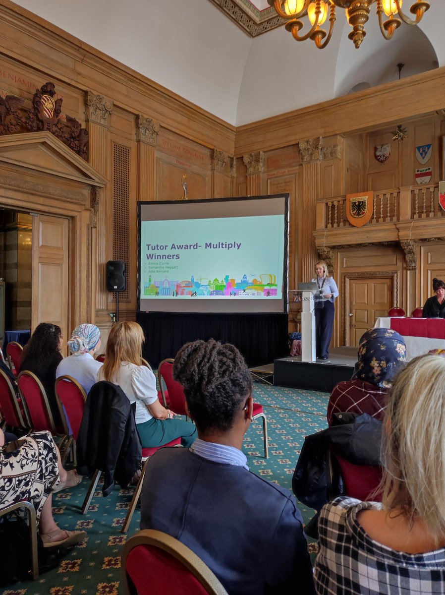 100DigitalLeeds's tweet photo. It's the @eandsleeds Adult Learners Awards! Congrats to Emma at @LeedsandYorkPFT @Touchstone_Spt &amp; @SocialHaggart at @CrossGatesGNS, both of whom won awards for #Multiply, supporting basic numeracy &amp; digital for those hit hardest by rising cost of living: https://t.co/dUHJahasSG https://t.co/Zs8olKOf8U