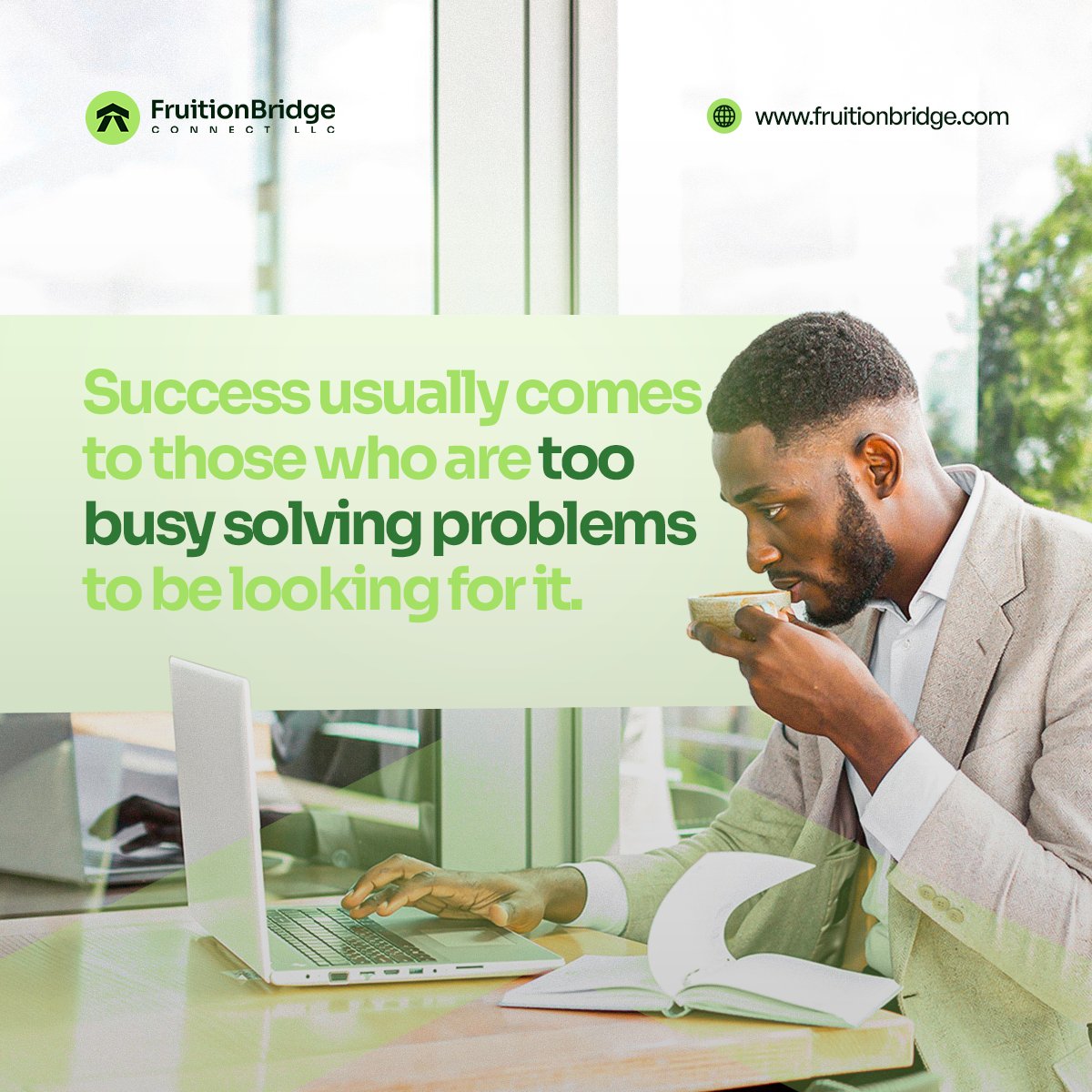 FruitionBridge's tweet photo. Success usually comes to those who are too busy solving problems to be looking for it.
#invest #Fintech #tech #entrpreneurship #business #fruitionbridge https://t.co/MwCwH3XciA