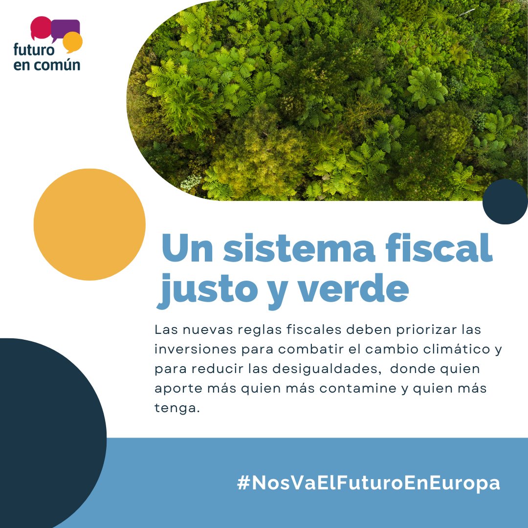 Establecer un sistema fiscal justo que redistribuya la riqueza ⚖️ y apoye la transición ecológica es esencial ♻️ Es necesaria una armonización fiscal en la UE e impuestos a grandes fortunas para combatir el cambio climático y la desigualdad 🙌 #NosVaElFuturoEnEuropa 🇪🇺