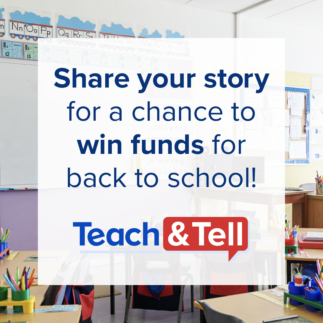 Our Teach &amp; Tell Contest invites you to share what unique #Teaching strategies, activities or experiences you have developed that spark joy in your #Students. 

Learn how to enter for a chance to win $500 for school supplies below!
👉 mhk12.us/729si2j

Tag a #K12 educator!