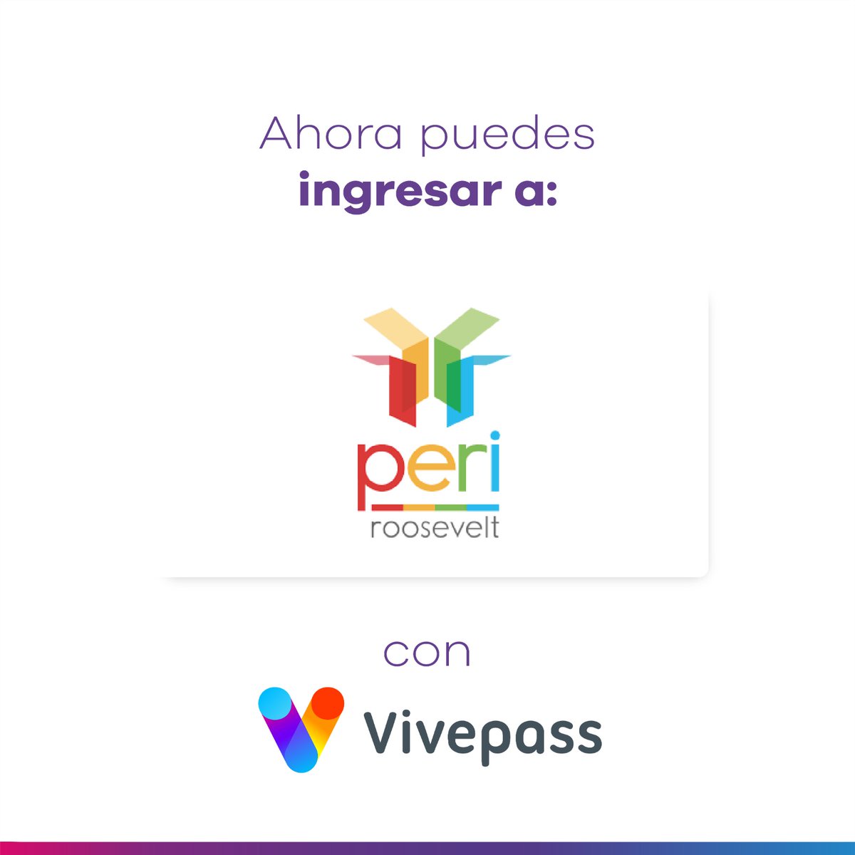 VivepassGT's tweet photo. ¡Ya estamos en Centro Comercial Peri Roosevelt! 😎😱

Con Vivepass ahora es más rápido, cómodo y seguro ingresar a tus establecimientos favoritos 😉💯

#Vivepass #Guatemala #SinTickets #SinColas #SinEfectivo #SinBajarLaVentana #PeriRoosevelt #CentrosComerciales https://t.co/zUyOWjpP7O