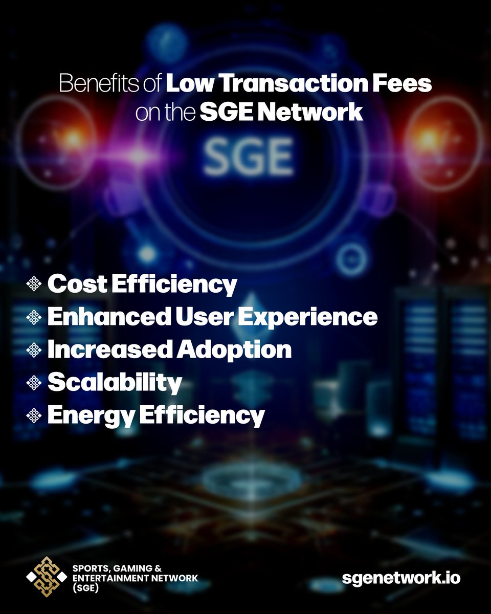 sge_coin's tweet image. Explore how the SGE Network&apos;s low transaction fees benefit users. 💸

More value, less cost!

#TechTuesday #SGENetwork #BlockchainEconomics