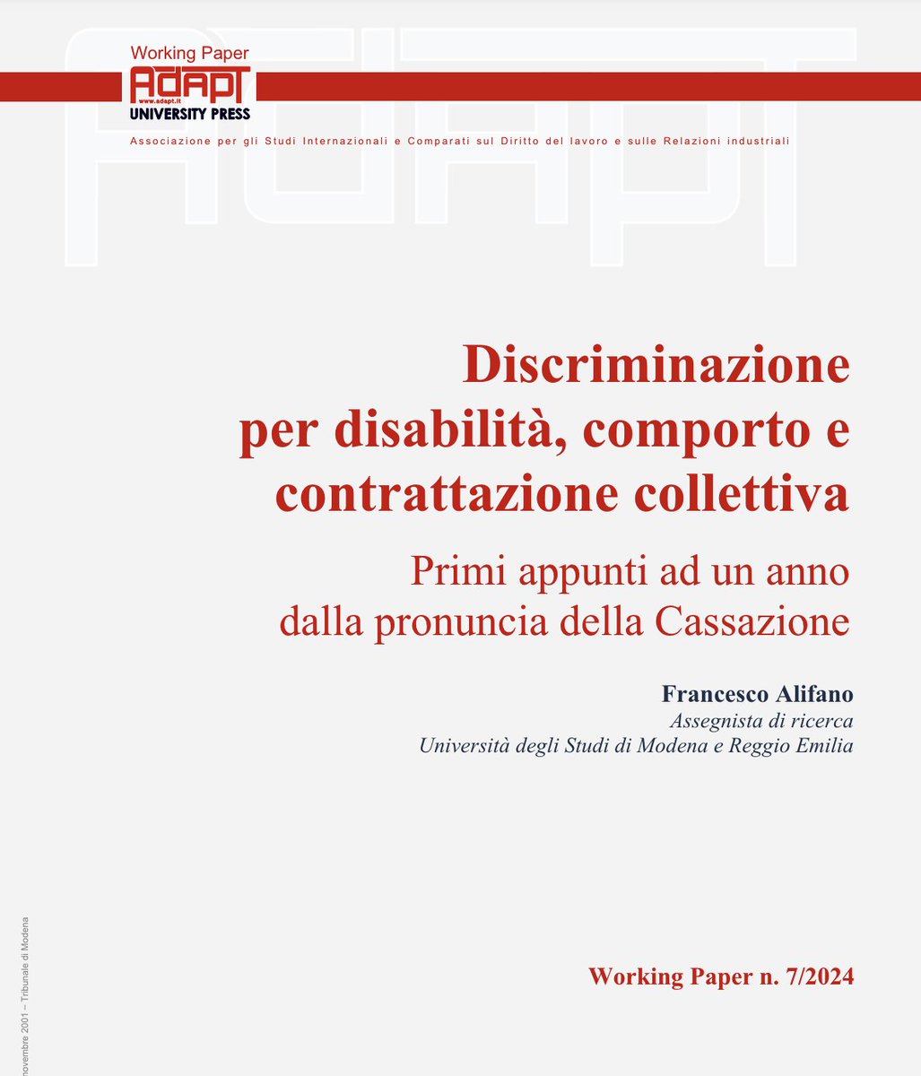 Discriminazione per disabilità e comporto nella contrattazione collettiva ad un anno dalla sentenza della Cassazione n. 9095/2023 che ha sottolineato l’esigenza di una durata del periodo di comporto differenziata in favore dei lavoratori in condizioni di disabilità