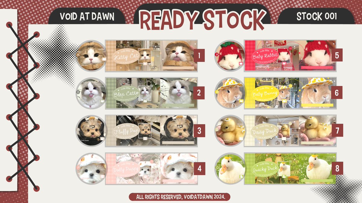 Repost / any interactions are appreciated.

Halo, Dawn bawa layout ready stock perhewanan yang lucu-lucu dan gemes. Semuanya bisa ditake sekarang juga dengan harga 6k/each saja, free replace text + ava transparent &amp; non-transparent. Yuk jajan!! 

#zonauang #zonaba #zonabu