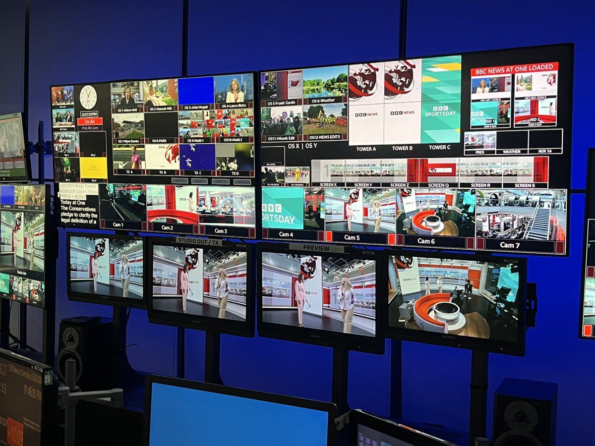 The BBC News at One from prepares to go live from Salford for the first time