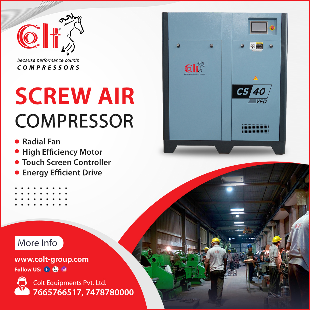 Colt_Equipment's tweet photo. 𝐒𝐜𝐫𝐞𝐰 𝐀𝐢𝐫 𝐂𝐨𝐦𝐩𝐫𝐞𝐬𝐬𝐨𝐫
👉🏻 Radial Fan
👉🏻 High Efficiency Motor
👉🏻 Touch Screen Controller
👉🏻 Energy Efficient Drive
.
#coltgroup #coltcompressor #aircompressor #compressor #compressedair #likeme #Followes #aircompressors #airdryer #compressors #screwcompressor https://t.co/buhMbF4B5G
