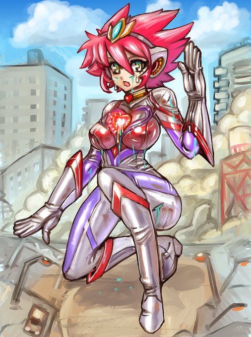 巨大ヒロインキューティーハニーまた描き直したいな…。 