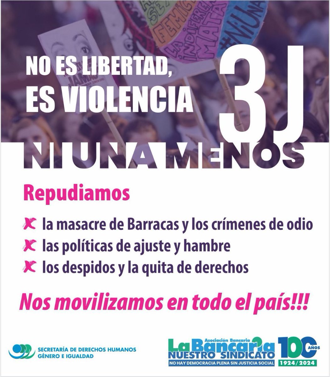 Somos_AG's tweet photo. #NiUnaMenos 
#NiUnaMas 
*No es libertad es violencia"
#3j #3Juny https://t.co/drC79VmdBf