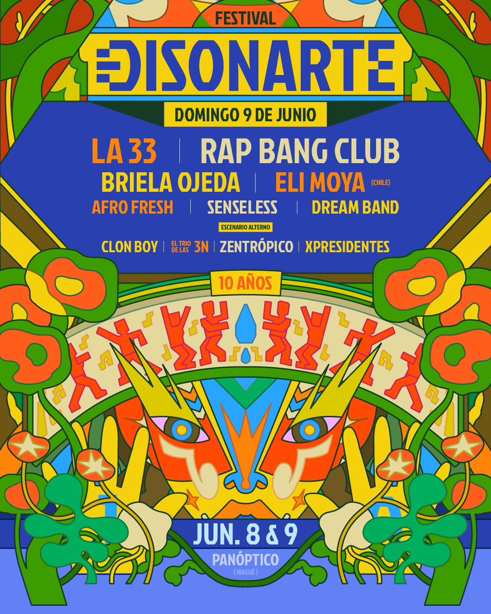 Agenciaper's tweet photo. El Festival Disonarte 10 años está a la vuelta de la esquina, 8 y 9 de junio en el Panóptico de Ibagué. https://t.co/it5GGZpGCp