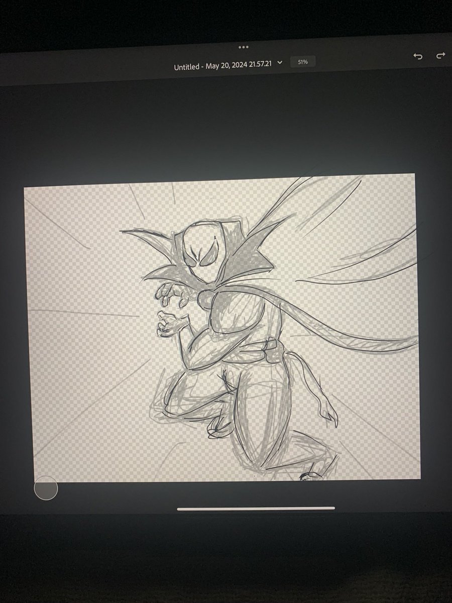 artbeardo's tweet photo. First digital drawing ever, no Apple pen just using my hands. Slowly making progress. It’s something ☺️ #spiderverse @MarvelChampions https://t.co/H0mPeGwVjM