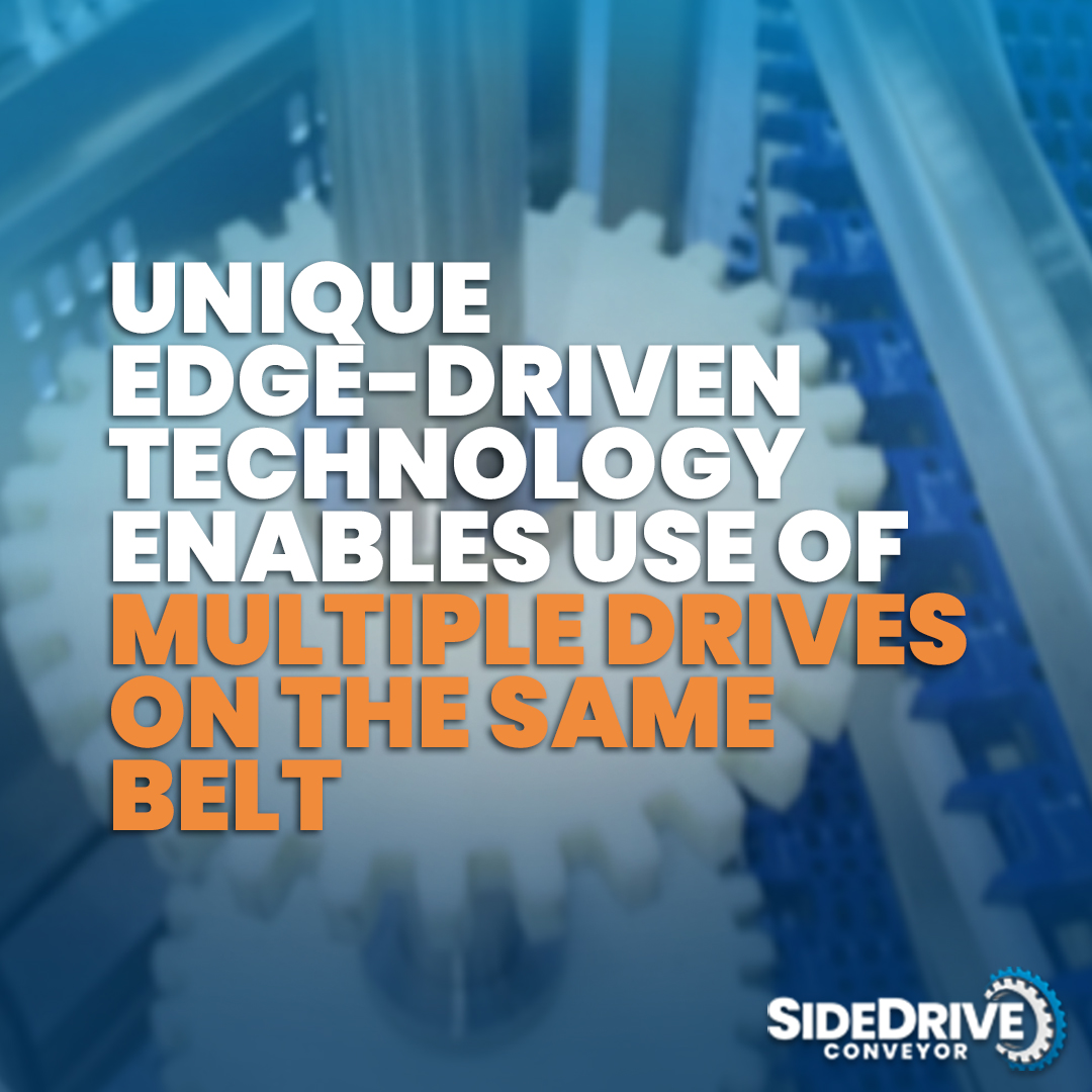 Unique edge-driven technology enables the use of multiple drives on the same belt for #sanitaryconveyor system design and line layouts that have not been possible...until now! #conveyors #hygienicdesign Learn more: hubs.li/Q02qq9pr0