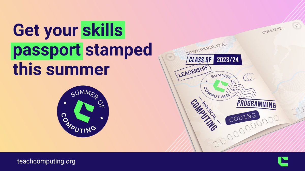 WeAreComputing's tweet image. The #SummerofComputing is HERE! ๐๐ด 
As we gear up for September, why not take some time to boost your computing skills with us? Keep an eye out over the rest of the term as we share ways you can level up in your own time โญ
๐ ncce.io/summerofcomputโฆ