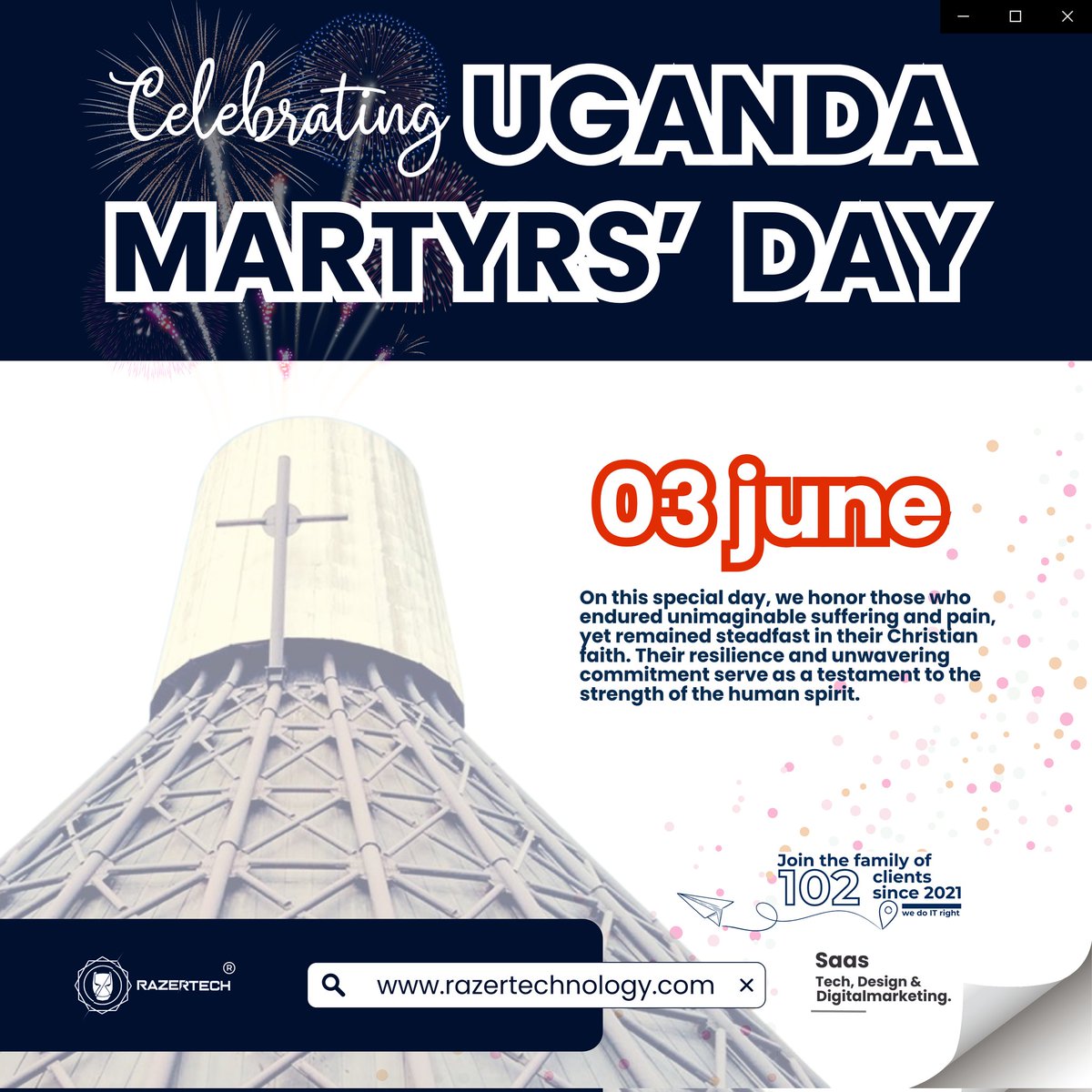 It is a day of reflection, unity and celebration. We Honor the mighty who put faith before even their own life. 
#UgandaMartyrsDay2024