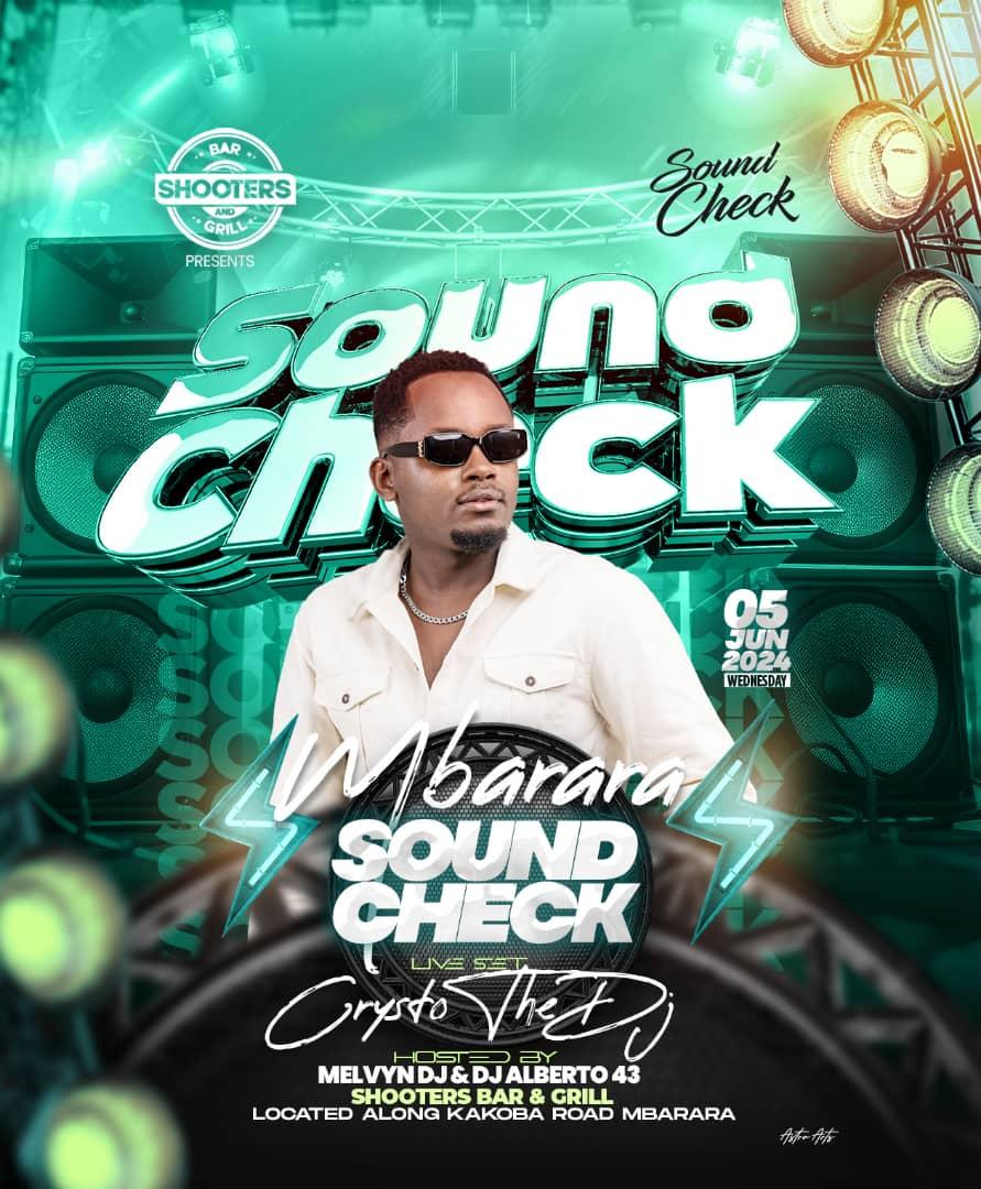 PetalUg01's tweet photo. Dance till you drop 🥳Mbarara people 🕺👯♀️ we are at @ShootersBar_Mbr this Wednesday (6th june🔥) for #SoundCheckWednesday come and experience the unforgottable night of music and dance 💃 with @Melvyndj and @Crystodj 🔥🔥🔥 https://t.co/ss8Yvc2Jvk