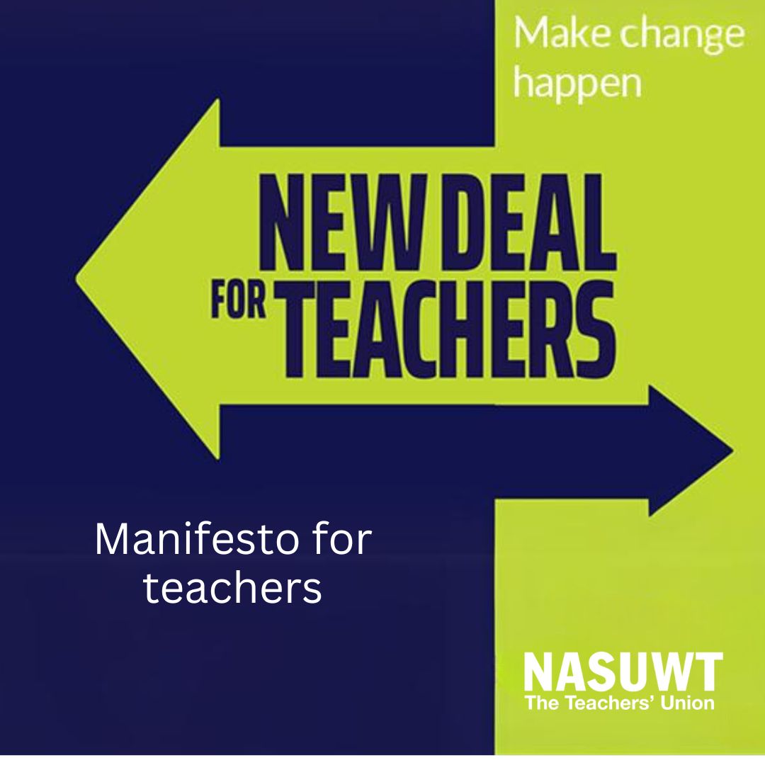 The NASUWT's Manifesto for Teachers is an ambitious programme for the next government to commit to a New Deal for Teachers, an agenda essential to securing a world-class education system that allows all children and young people to flourish and succeed. #NASUWTWalsall