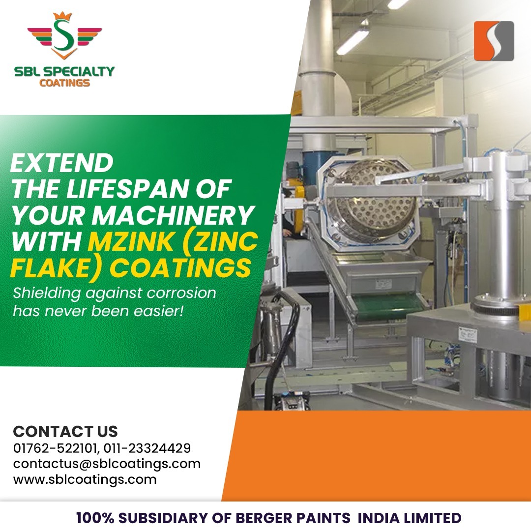 SocialSbl's tweet photo. Extend the life span of your machinery with Mzink flake coating.
.
For more details,
visit our website: https://t.co/HzSVPxLejN
Contact: 01762-522101, 011-23324429
Email Id: contactus@sblcoatings.com
.
#SBLCoatings #MZink #Zinkflakecoating #Metalsurface #Bestcoating https://t.co/DbsZYOc1mQ
