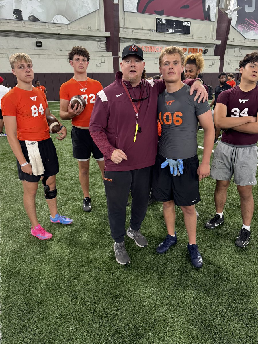 Had an amazing time at <a href="/HokiesFB/">Virginia Tech Football</a>  camp yesterday! It was great to be coached by <a href="/CoachShawnQuinn/">Shawn Quinn</a> Keep grinding!!! <a href="/CoachGueriera/">Dave Gueriera</a> @PRZPAvic 
<a href="/PrepRedzonePA/">Prep Redzone Pennsylvania</a> <a href="/kevindonnell08/">Kevin Mobley</a> <a href="/Coach_Benedict/">Derek Benedict</a>