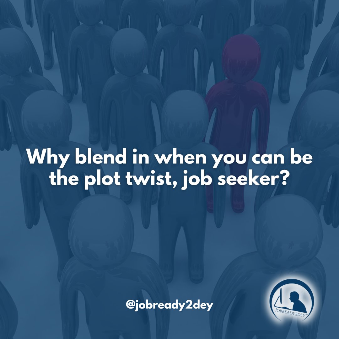 Stand out from the crowd!

#jobsearchtips #careeradvice #jobseekers #jobready2dey